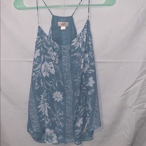 LOFT floral strap blouse